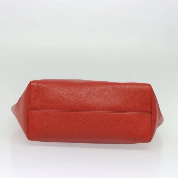 GUCCI Tote Bag Leather Red Gold 354397. Auth bs28080 - Picture 6 of 15